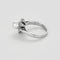 Bague 49 Bague feuille perlée en or blanc 18 carats, perle et diamants 58 Facettes LP1504/