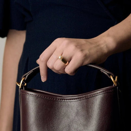 Bague 52 Bague perle en or jaune 18 carats 58 Facettes LP1417/