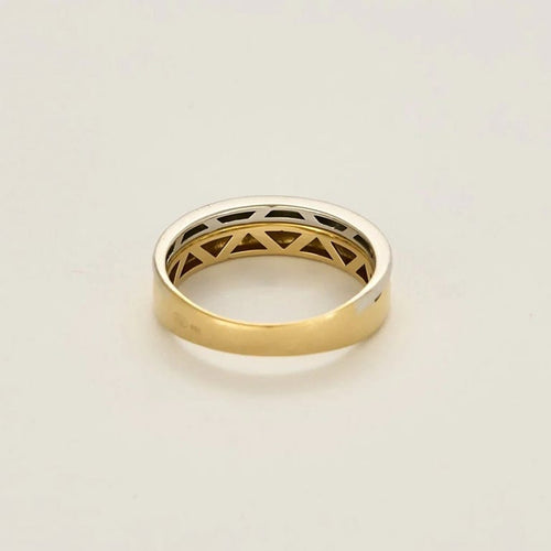 Bague 53 Bague deux ors 18 carats pavée de diamants 58 Facettes LP1416/