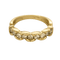 Bague 54 Alliance 9 diamants en or jaune 750 58 Facettes LP1439/