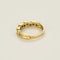 Bague 54 Alliance 9 diamants en or jaune 750 58 Facettes LP1439/