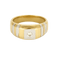 Bague 65 Chevalière en or jaune et blanc 750/1000 avec diamant 58 Facettes LP1377/