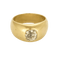 Bague 54 Chevalière - Bague jonc bombé en or jaune et diamant coussin 58 Facettes LP1399/