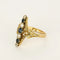 Bague 59.5 Bague Prestige Art déco en or jaune 18 carats, saphirs et diamants 58 Facettes LP1218/