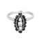 Bague 53.5 La Marquise Prestige - Bague marquise en or blanc avec diamants et saphirs 58 Facettes LP1459/