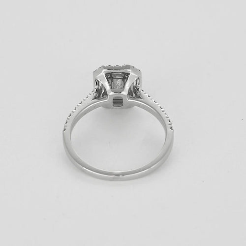 Bague 52 Bague solitaire illusion en or blanc 750 et diamants 58 Facettes LP1386/