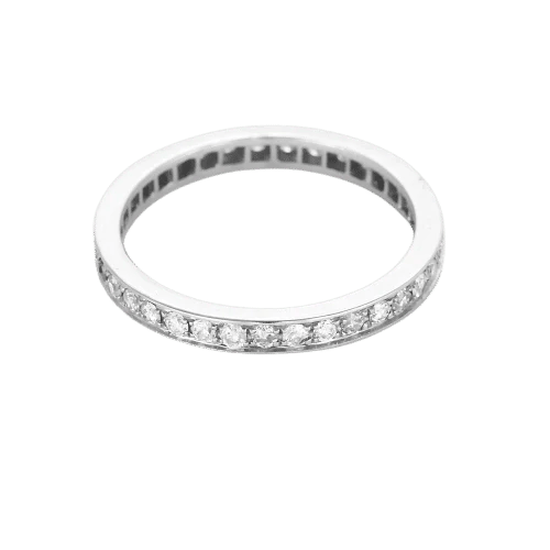Bague 53 Mauboussin - Alliance en or blanc avec diamants 58 Facettes LP1442/