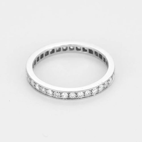 Bague 53 Mauboussin - Alliance en or blanc avec diamants 58 Facettes LP1442/