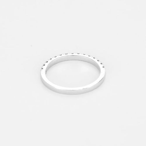 Bague 52 Alliance diamantée en or blanc 750 sertie de diamants 58 Facettes LP1382/