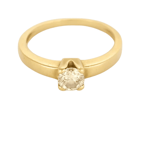Bague 52 Bague solitaire en or jaune 18 ct et diamant 0,5 ct 58 Facettes LP1462/