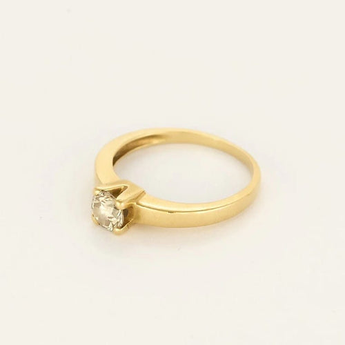 Bague 52 Bague solitaire en or jaune 18 ct et diamant 0,5 ct 58 Facettes LP1462/