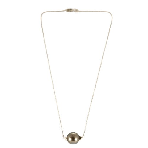 Collier PORCHET - Collier en or blanc 750 avec perle de Tahiti 58 Facettes LP1473/