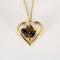 Collier Collier cœur facetté en or jaune 750 avec citrine, onyx et quartz rose 58 Facettes LP1456/