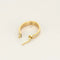 Boucles d'oreilles Créoles ovales - Boucles d'oreilles en or jaune, rose et blanc 750 58 Facettes LP1433/