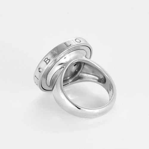 Bague 54 BVLGARI Ying Yang - Bague en or blanc 750 et onyx 58 Facettes LP1450/