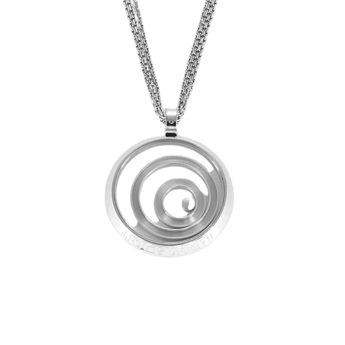 Collier Chopard Happy Spirit - Collier en or blanc 750 avec diamant mobile 58 Facettes LP1453/