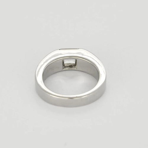 Bague 50 Cartier Tank - Bague en or blanc et pierre de lune 58 Facettes LP1506/