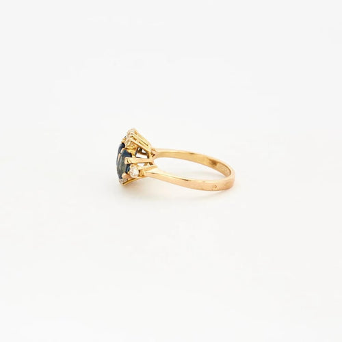 Bague 58.5 Bague Ciel Diamanté en or jaune 18K, saphirs et diamants 58 Facettes LP458/10