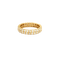 Bague 55.5 Alliance - Bague en or jaune sertie de diamants 58 Facettes LP677/12