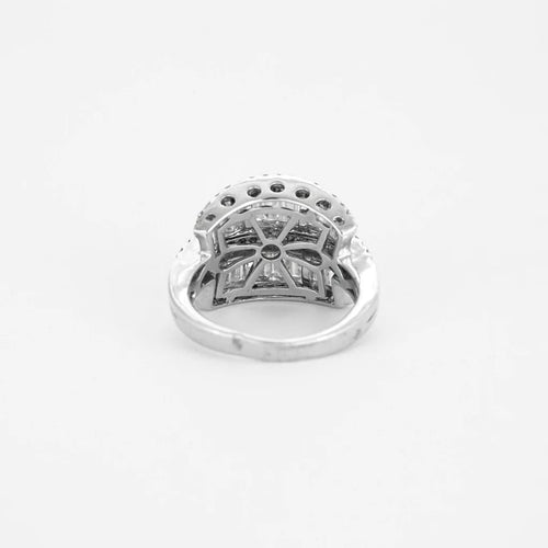 Bague 53 Les Deux Mondes - Bague en or blanc 750 sertie de diamants 58 Facettes LP674/10