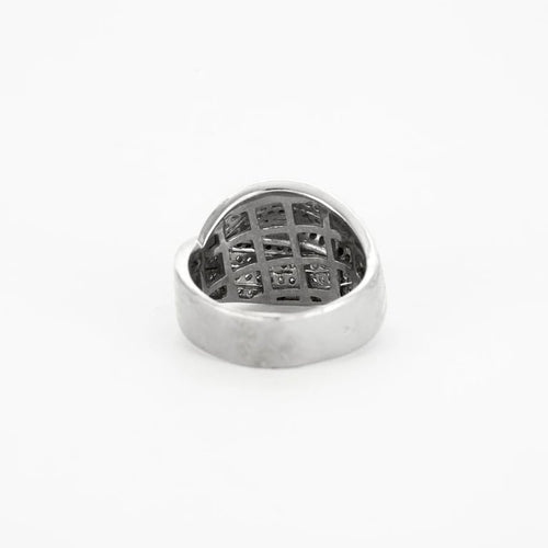 Bague 59 L'Entrelacée - Bague en or blanc avec diamants 58 Facettes LP31/12