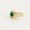 Bague 58 Bague jarretière en or jaune avec émeraude et diamants 58 Facettes LP33/10
