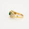 Bague 58 Bague jarretière en or jaune avec émeraude et diamants 58 Facettes LP33/10