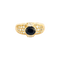 Bague 56 Bague en or jaune 750 sertie d’un saphir et diamants 58 Facettes LP457/10