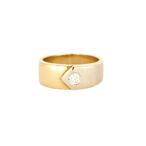 Bague 60 Bague deux ors en or jaune et or blanc avec diamant 58 Facettes LP765/12