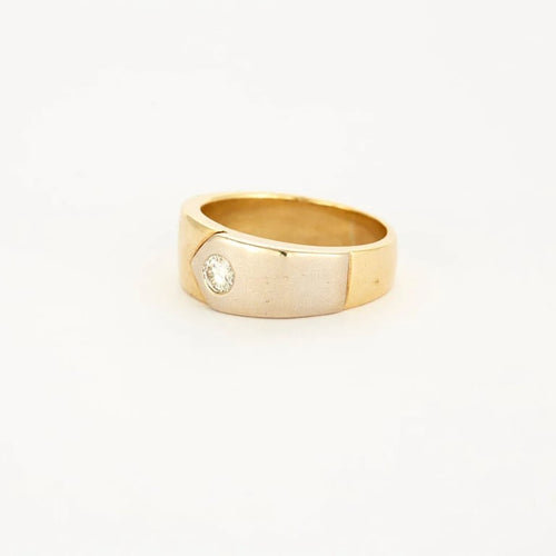 Bague 60 Bague deux ors en or jaune et or blanc avec diamant 58 Facettes LP765/12