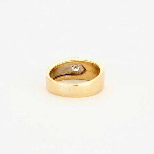 Bague 60 Bague deux ors en or jaune et or blanc avec diamant 58 Facettes LP765/12