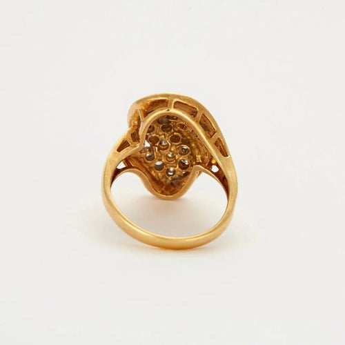 Bague 52 Bague en or jaune 18 carats sertie de diamants 58 Facettes LP464/10