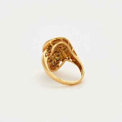 Bague 52 Bague en or jaune 18 carats sertie de diamants 58 Facettes LP464/10