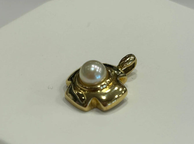 Pendentif Pendentif en or jaune 18 ct avec perle de culture 58 Facettes LP583/3