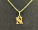 Pendentif Pendentif lettre N en or jaune 18k et diamant 58 Facettes LP251/16