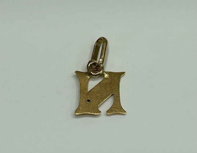 Pendentif Pendentif lettre N en or jaune 18k et diamant 58 Facettes LP251/16