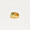 Bague 57 Bague en or jaune 18 carats moldavite et diamants 58 Facettes LP473/12