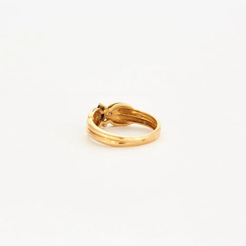 Bague 54 Bague marquise en or jaune 18 carats, saphir et diamants 58 Facettes LP36/12