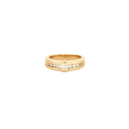 Bague 51 Solitaire - Bague en or jaune 750/1000 et diamants 58 Facettes LP593/10