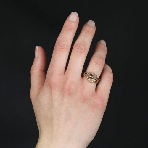 Bague 51 Bague ceinture filigranée ancienne en or jaune 18 carats 58 Facettes 23-080A