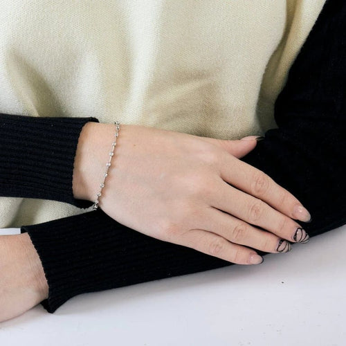 Bracelet Bracelet rivière en or blanc 18 carats et diamants taille brillant 58 Facettes LP996/16