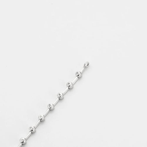 Bracelet Bracelet rivière en or blanc 18 carats et diamants taille brillant 58 Facettes LP996/16