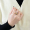 Bague 54 Bague toi et moi en or jaune 750 avec améthystes 58 Facettes LP984/13