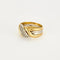 Bague 55 Bague en or jaune et blanc 18 ct sertie de diamants 58 Facettes LP983/13