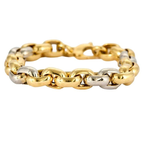 Bracelet IL GIGLIO - Bracelet en or jaune et blanc 18 carats 58 Facettes LP46/1