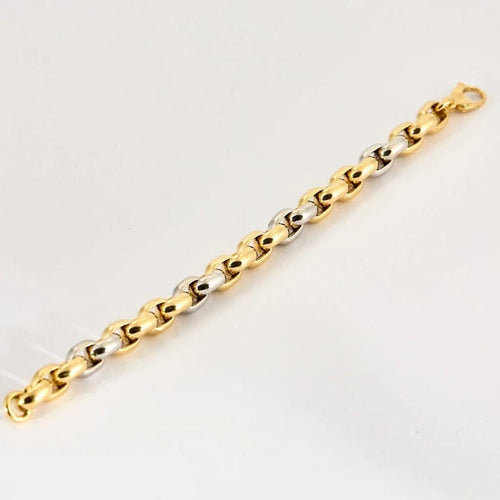 Bracelet IL GIGLIO - Bracelet en or jaune et blanc 18 carats 58 Facettes LP46/1