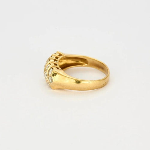 Bague 52 Bague jonc en or jaune 18K sertie de diamants 58 Facettes LP961/13