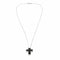 Collier Collier croix en or blanc 750 avec onyx et diamants 58 Facettes LP1060/16