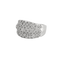 Bague 51.5 Bague vague en or blanc 750 sertie de diamants 58 Facettes LP1018/13