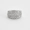 Bague 51.5 Bague vague en or blanc 750 sertie de diamants 58 Facettes LP1018/13